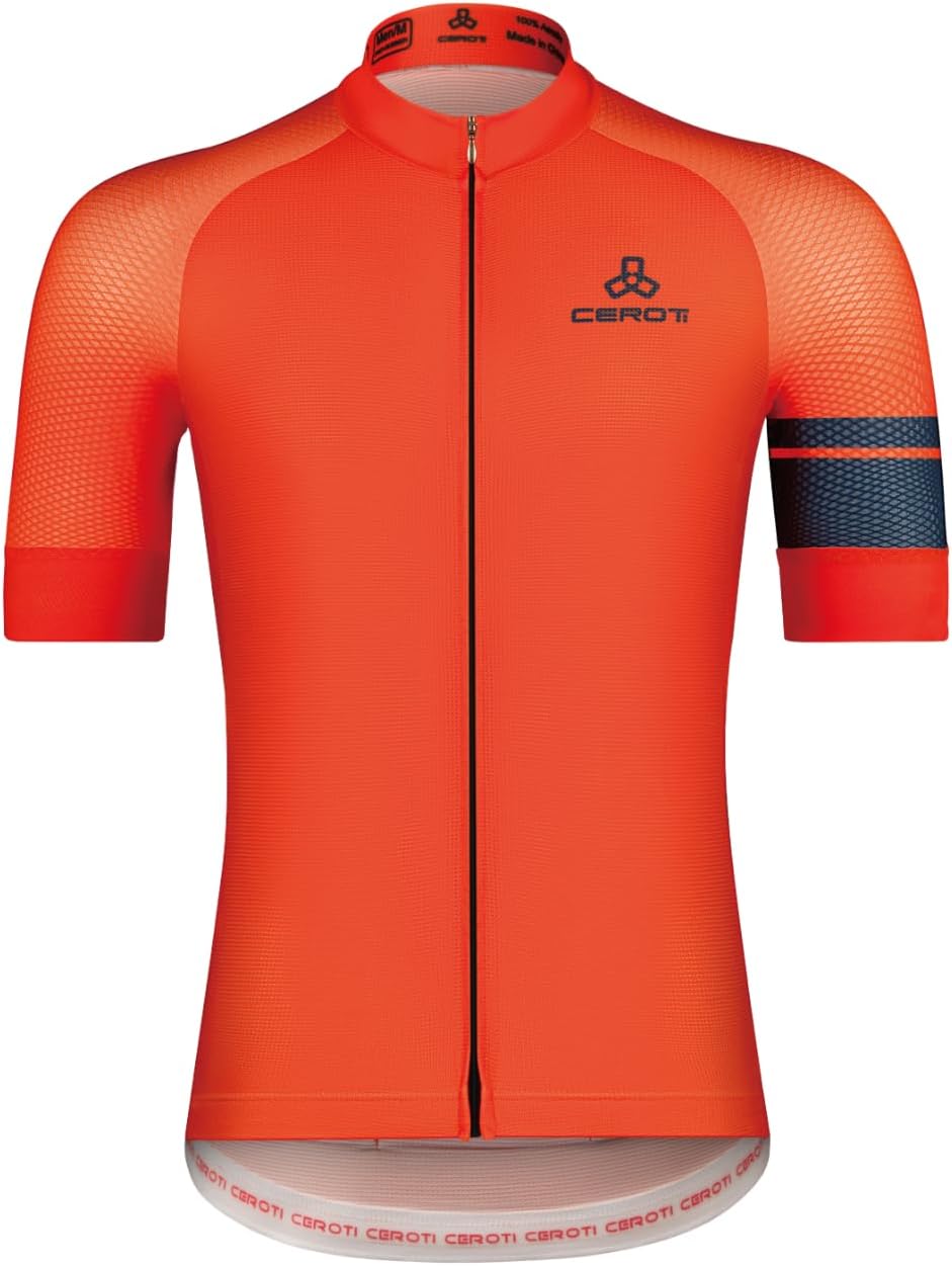 Snug Fit Men AirCool Cycling Jersey Bike Shirts UPF50+,PRO Dry Fit Light Weight Fabric