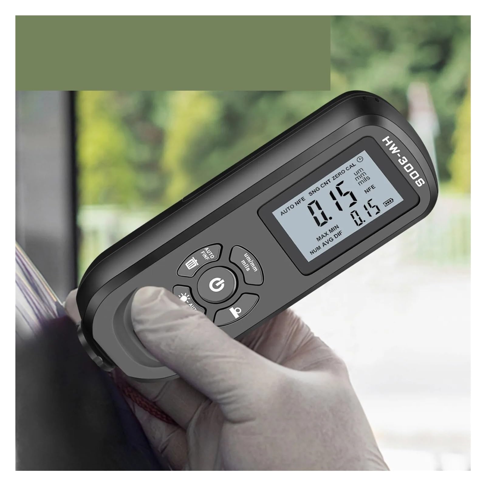 Miernik grubości farby Cyfrowy miernik grubości folii LCD z podświetleniem Tester grubości lakieru samochodowego Miernik grubości powłoki