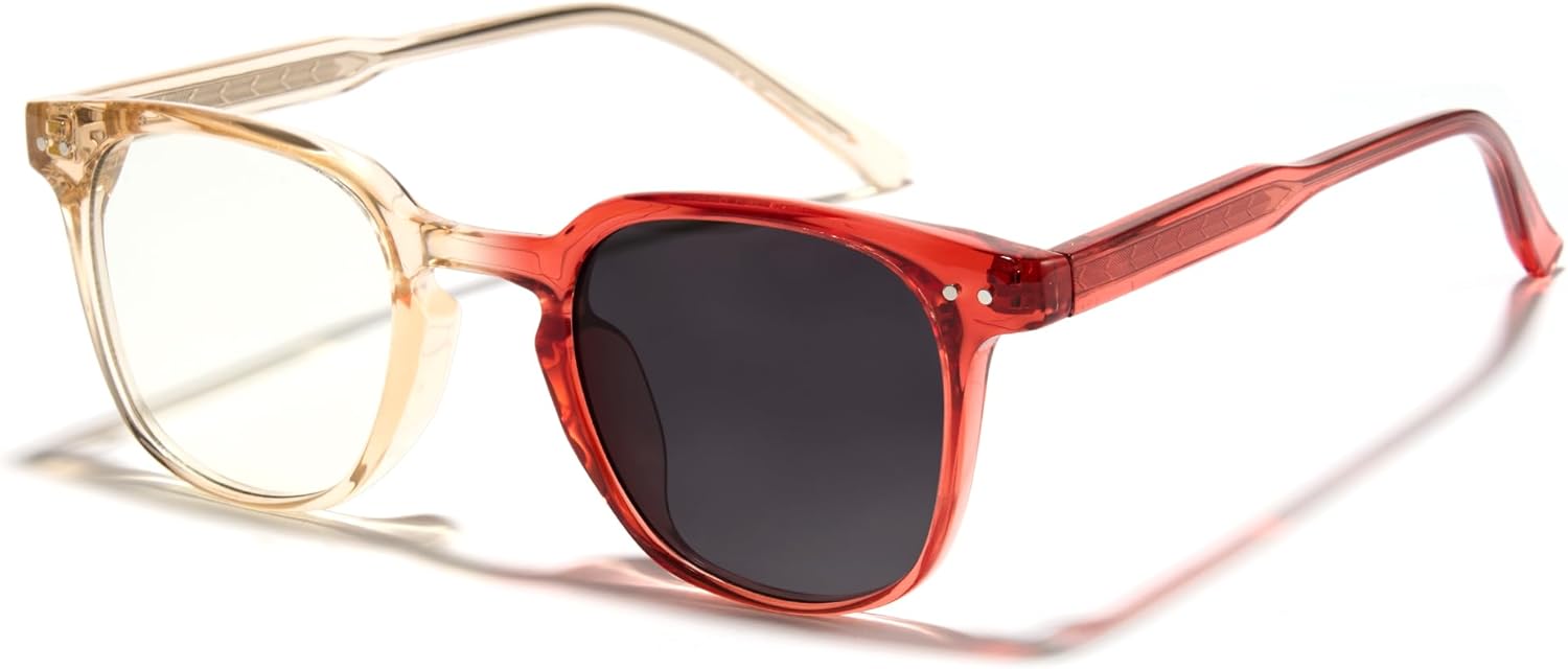 Cyxus Photochromic Glasses Both Frames and Lenses Color Changing with Blue Light Blocking UV Protection 8231