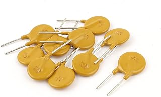 Aexit 10 Pcs Fuses 72V 1.1A Radial Leaded PPTC Resettable Cartridge Fuses Fuse PolySwitch