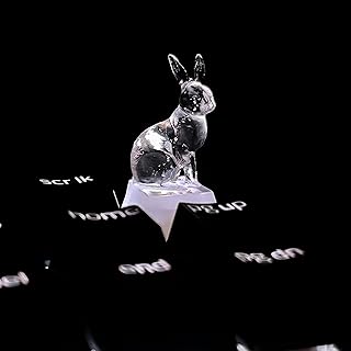 キーキャップ prideaセレクト 半透明 透明 クリア ゲーミングキーボード メカニカルキーボード 日本語配列 cherry MX keycap keyboard (うさぎ)