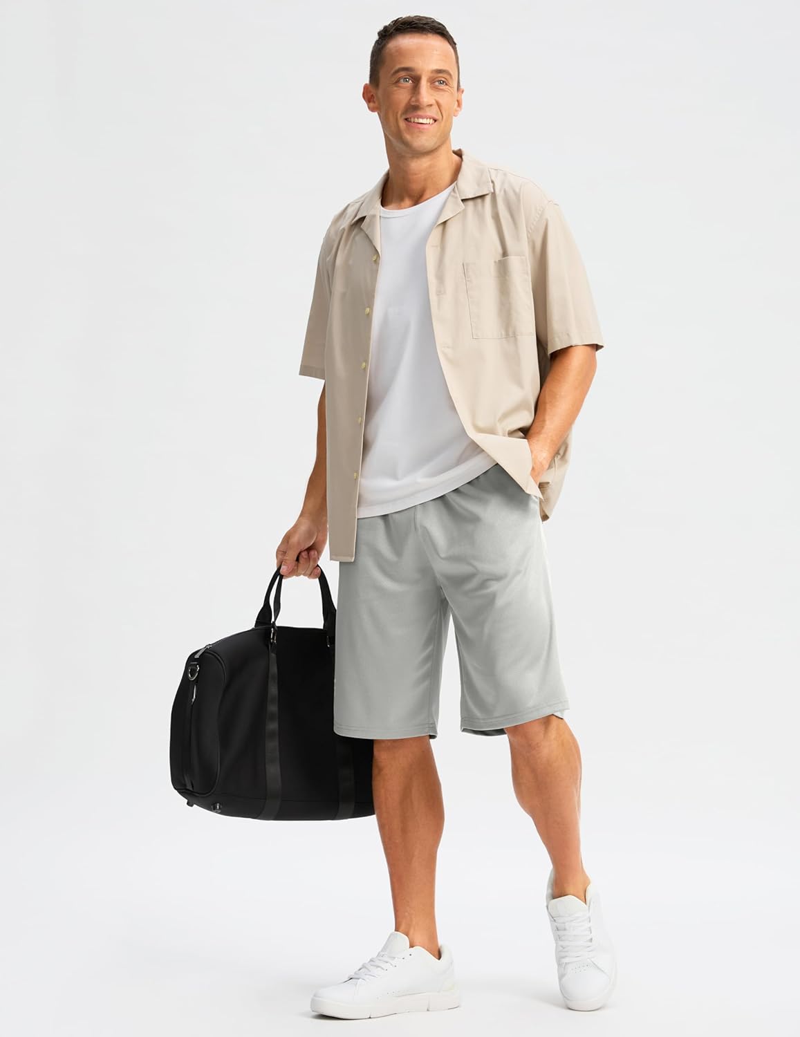 G Gradual Men's Long Basketball Shorts with Zipper Pocket 11'' Quick Dry Gym Shorts Lightweight Mesh Athletic Shorts for Men - Image 6