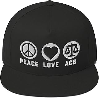 Peace Love ACB Supreme Court Notorious Fill That Seat Snapback Flat Bill Hat Black