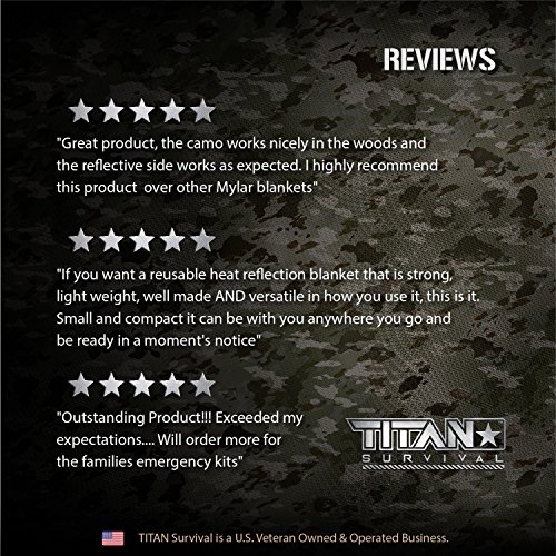 Titan Two-Sided Emergency Mylar Survival Blankets, 5-Pack (Safety-Orange)