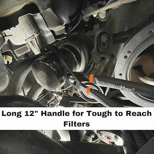 Miniatura 8 de ValvoMax Alicates de filtro de aceite ajustables de 12 pulgadas, rompe cualquier filtro de aceite en segundos, llave de filtro de acero al carbono
