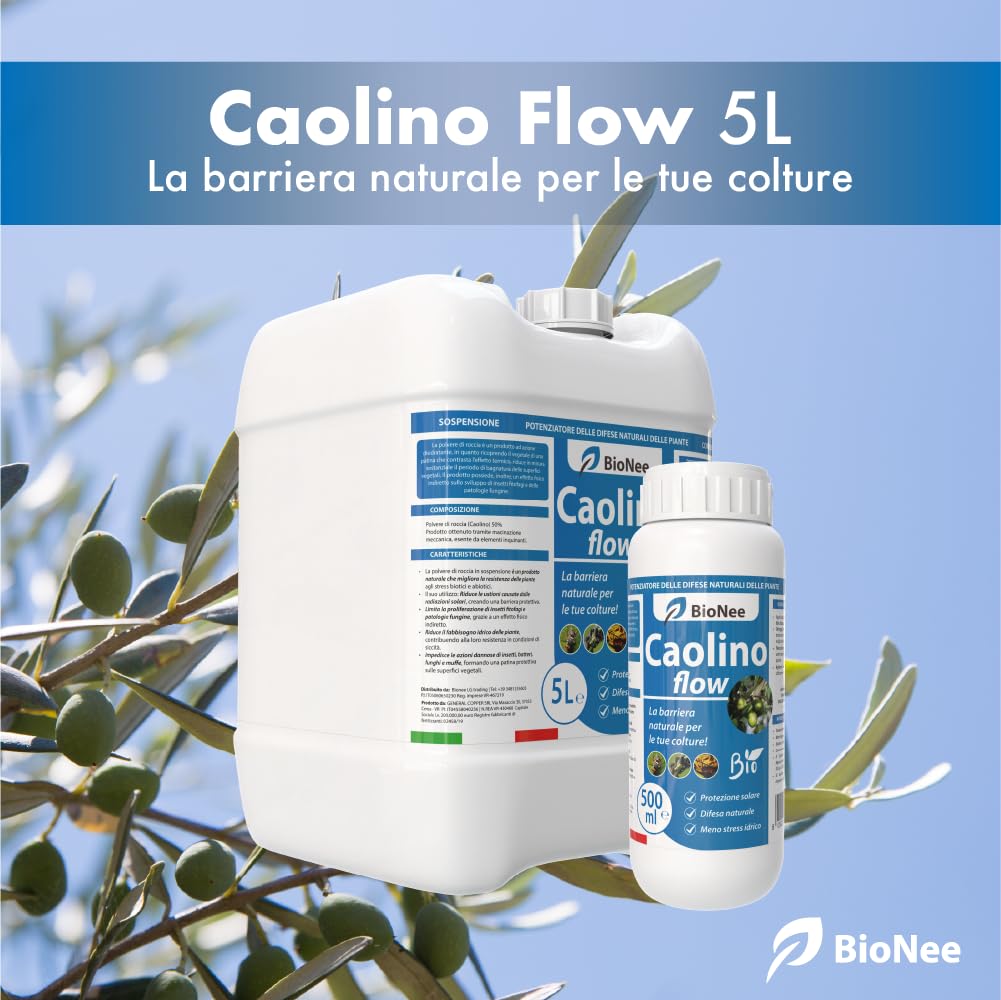 Caolino Flow in sospensione corroborante potenziatore difese naturali MOSCA DELL'OLIVO (5 L)