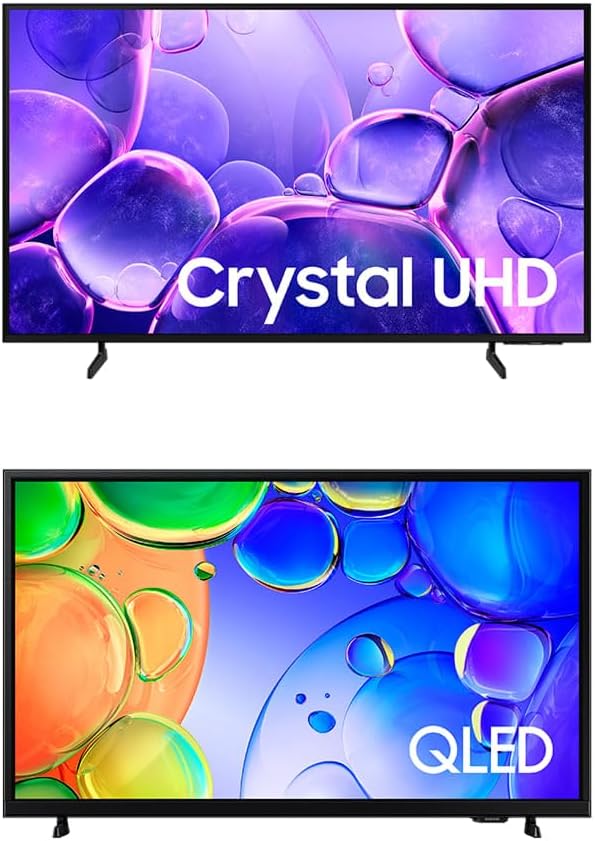 Smart TV 55″ Crystal UHD 4K U8100F + Smart TV 43″ QLED Full HD