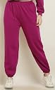 GLAMY Women's Soild Comfort Wear Loose Fit Fleece Warm Track Pants Lower || 11COLOURS || Plus Sizes || 3XL - 10XL || (in, Alpha, 10XL, Plus, Purple) gallery image