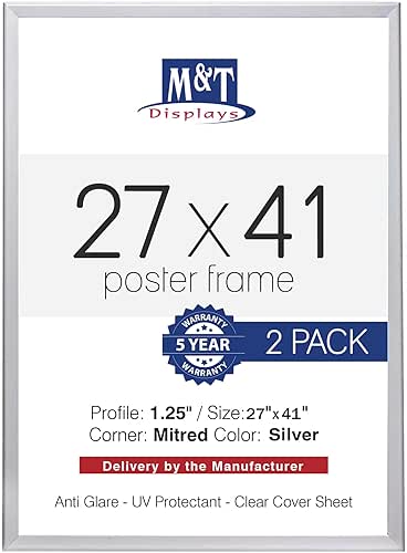M&T Displays Snap Poster Frame 1.25" Aluminum Profile Front Loading