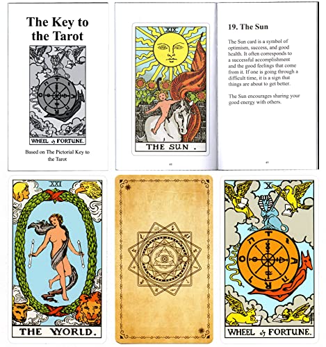 78 Original Tarot Cards Deck with Guide Book for Beginners - Designed by Pamela Coleman Smith under the Direction of A.E.Waite (Classic Version)