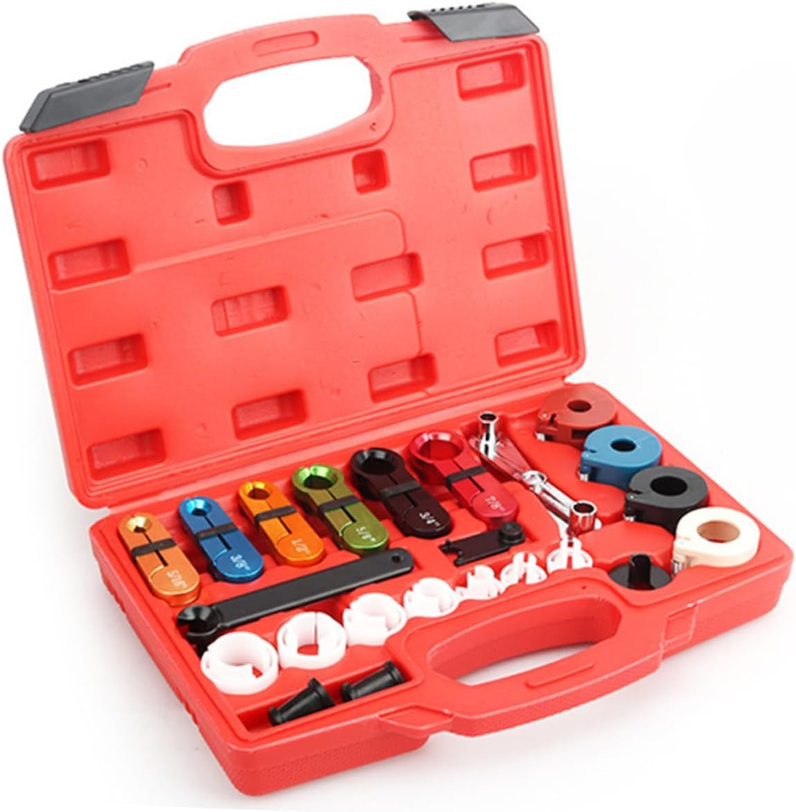22pcs Automotive Transmission Line Disconnect Tool Kit Quick Disconnect Air Conditioning Radiator Heater Hoses Color-Coded for Easy Use