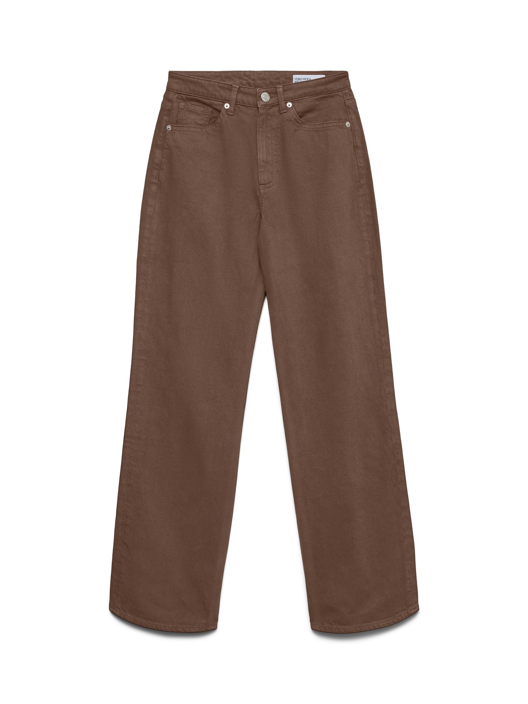 VERO Moda Women's Vmtessa Hr Wide Jeans Color Ga Noos, Carafe, 29W x 30L
