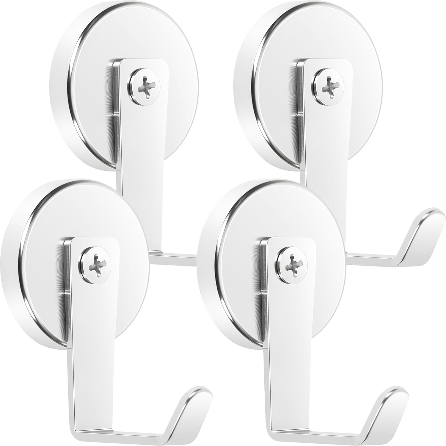 Neosmuk Magnetic Hooks,170lb Heavy Duty Magnet Wreath Hanger,Steel-Tube Base,No-Drill Door Hook, L-Cruise Cabin Door Hook,Black,2 Pack