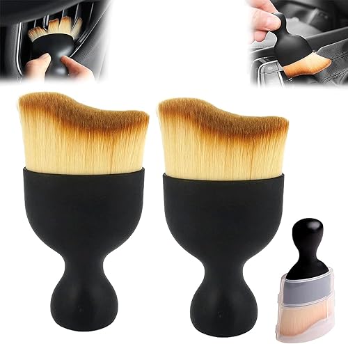 Woobrooch - Cepillo suave para barrer el polvo del interior del automóvil, Woobrooch, cepillo Woobrooch para coche, cepillo para limpiar el interior