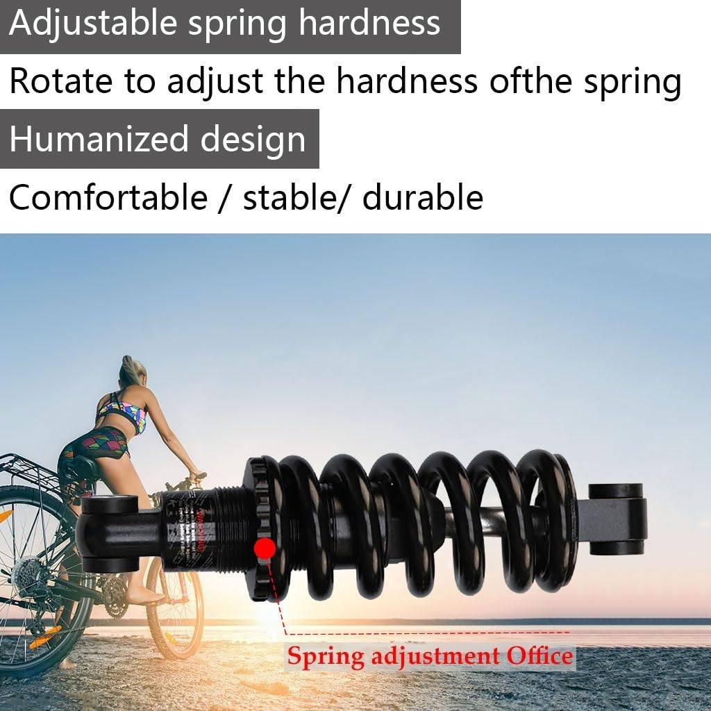 AuroraXQ Bicicleta de Montaña Amortiguador Trasero MTB Muelle Helicoidal Suspensión 125/150/165/190mm con Casquillo y Tornillo 150 Libras a 2000 Libras(150mm,150 Lbs)