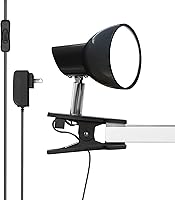 Vista 1 de Clamp Light, Super Bright Clip Lamp for Book Reading in Bed Headboard Light, Easy to Attach Illumination Powerful Small Compact Clamp Lamp Black