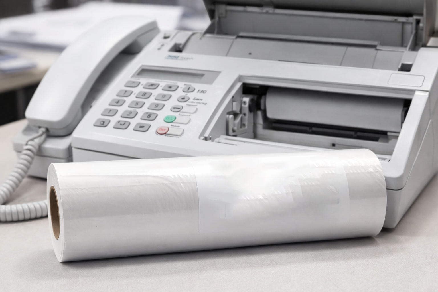 ROLLENLAND 6 Faxrollen 210x50x12 [30 m Lauflänge & BPA frei] Thermopapier Faxpapier, Fax Rolle 210 mm, Bonrollen, 55 g/qm