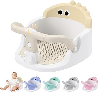 Baby Bath Seat for Babies 6 Months & Up Sitting Up (Yellow)