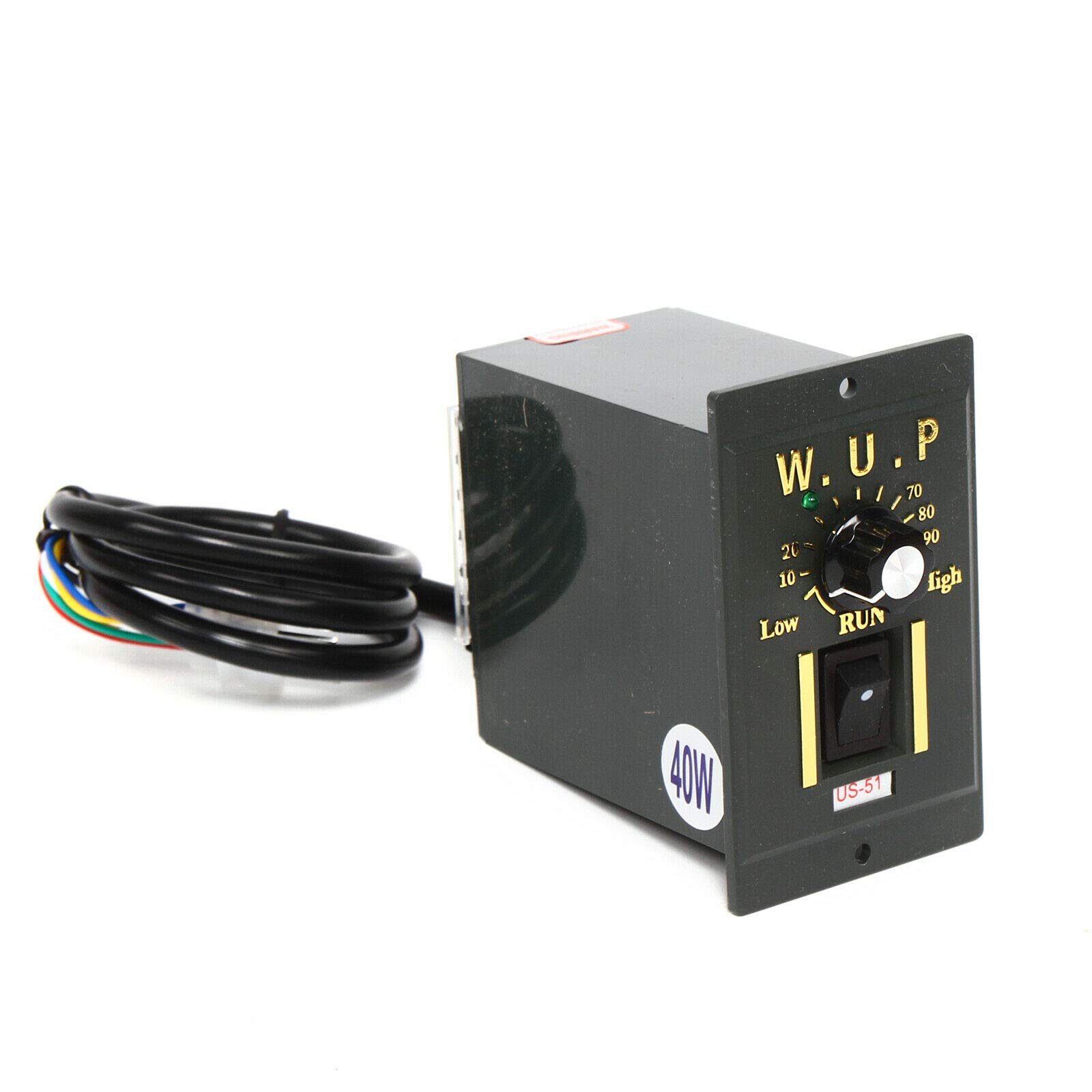 OUKANING Motor Reductor monofásico AC 220V 40W Motor Reductor Motor asíncrono Motor de Velocidad Ajustable (15K)