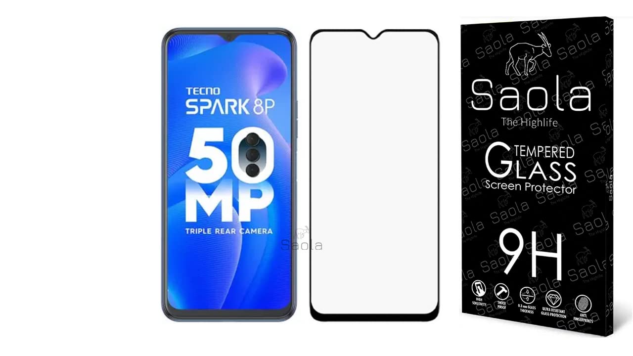 Saola 11D Tempered Glass For Tecno Spark Air 6 (PACK OF 1) with Free Installation Kit. Full screen Coverage - 7.0 inch (B0BFW3JV6M) Amazon Price History, Amazon Price Tracker