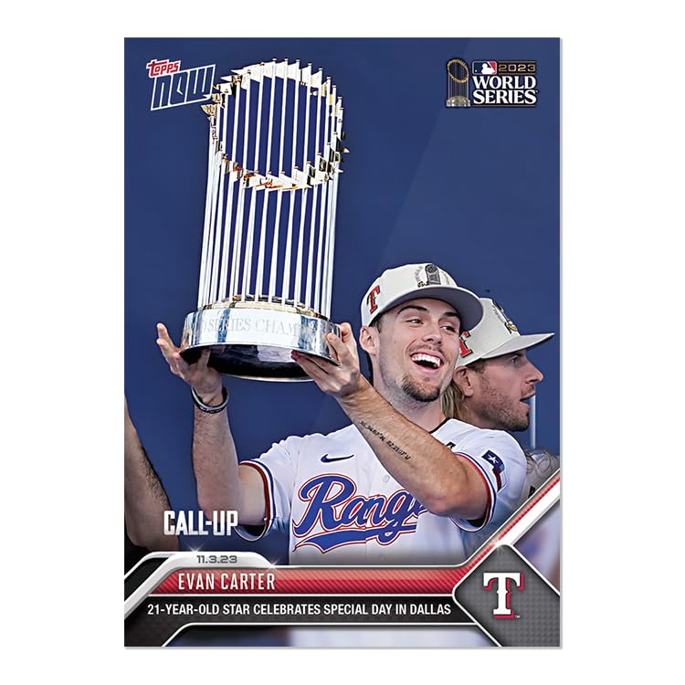 Amazon.com: 2023 Topps Now EVAN CARTER Baseball Call Up ROOKIE 