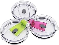Vista 9 de ANIN - Paquete de 3 tapas para vasos de 20 onzas, a prueba de derrames, resistente a salpicaduras, cubierta con popote para estilo antiguo, vasos