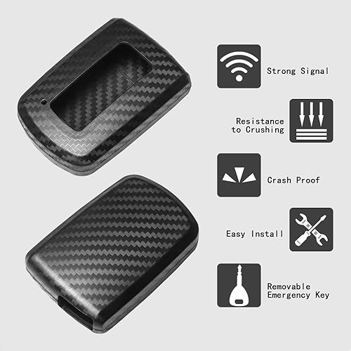 Miniatura 2 de TANGSEN Funda protectora personalizada para llavero inteligente, compatible con Toyota, Avalon, Camry, Corolla, Highlander, RAV4, 2, 3, 4 botones,