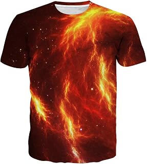 SYAIMN Unisex 3D Pattern Printed Short Sleeve T-Shirts Casual Graphics Tees