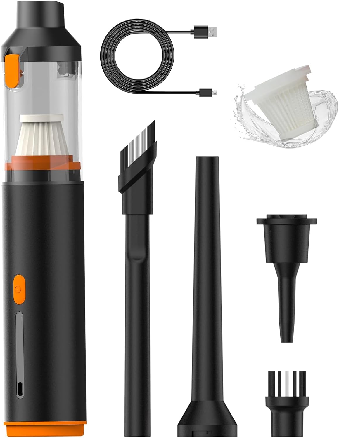 NIMBLYTECH Aspiradora de mano inalámbrica, 19000 Pa de succión y soplador de alta potencia 2 en 1, mini aspiradora portátil para automóvil,