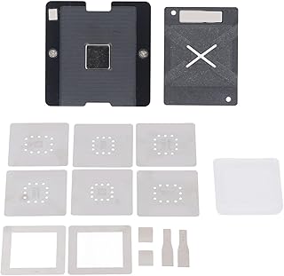 Reballing Station, 6 in 1 BGA Rework Station Tin Planting Stencil Solder Template Rework Kit
