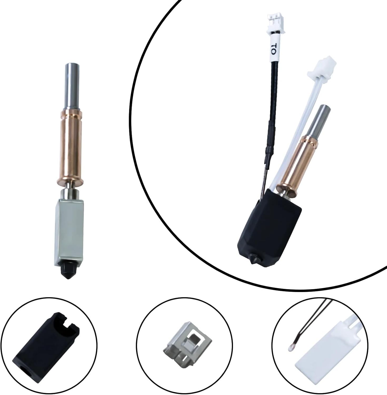 for Anycubic for Kobra 3 Hotend Upgrade Combo Hotend Nozzle Thermistor Throat Heater Block for K3 Spare Parts Accesories Hot End Outstanding(2pcs hotend)