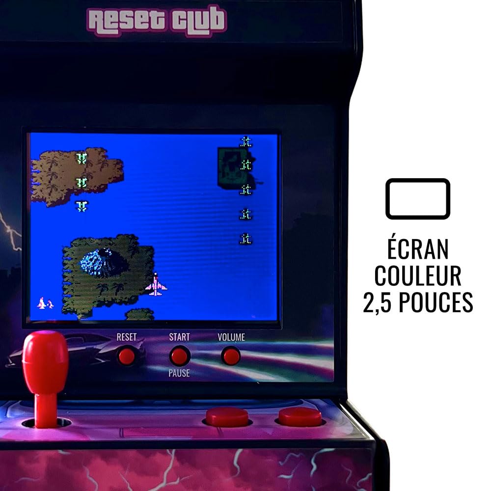 Mini Borne Arcade Retro - 200 Jeux Originaux Intégrés - Console de Jeu Classique Reset Vice 8 Bit