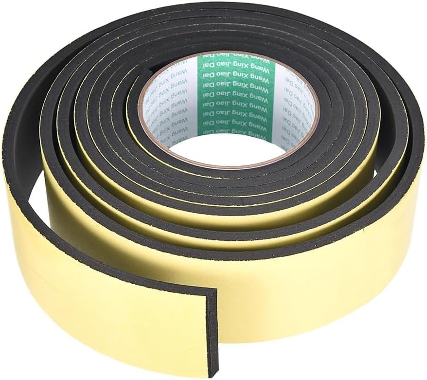 1Pcs Foam Sponge Rubber Single Sided Adhesive Soundproof Seal Strip Weather Strip(WxTxL 10mmx2mmx5m)
