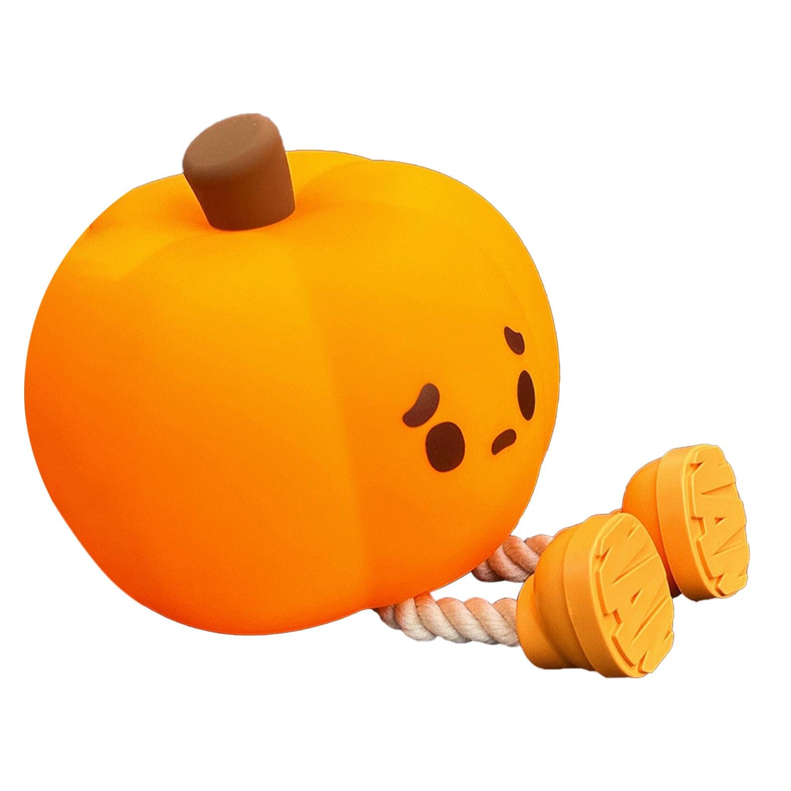 Pumpkin Night Light, Cute Pumpkin Silicone Night Light, Pumpkin Shape Rechargeable Bedside Touch Lamp, Cute Pumpkin LED Lamp,Pumpkin Touch Sensor Lamp,Silicone Dimmable Nursery Nightlight for Kids
