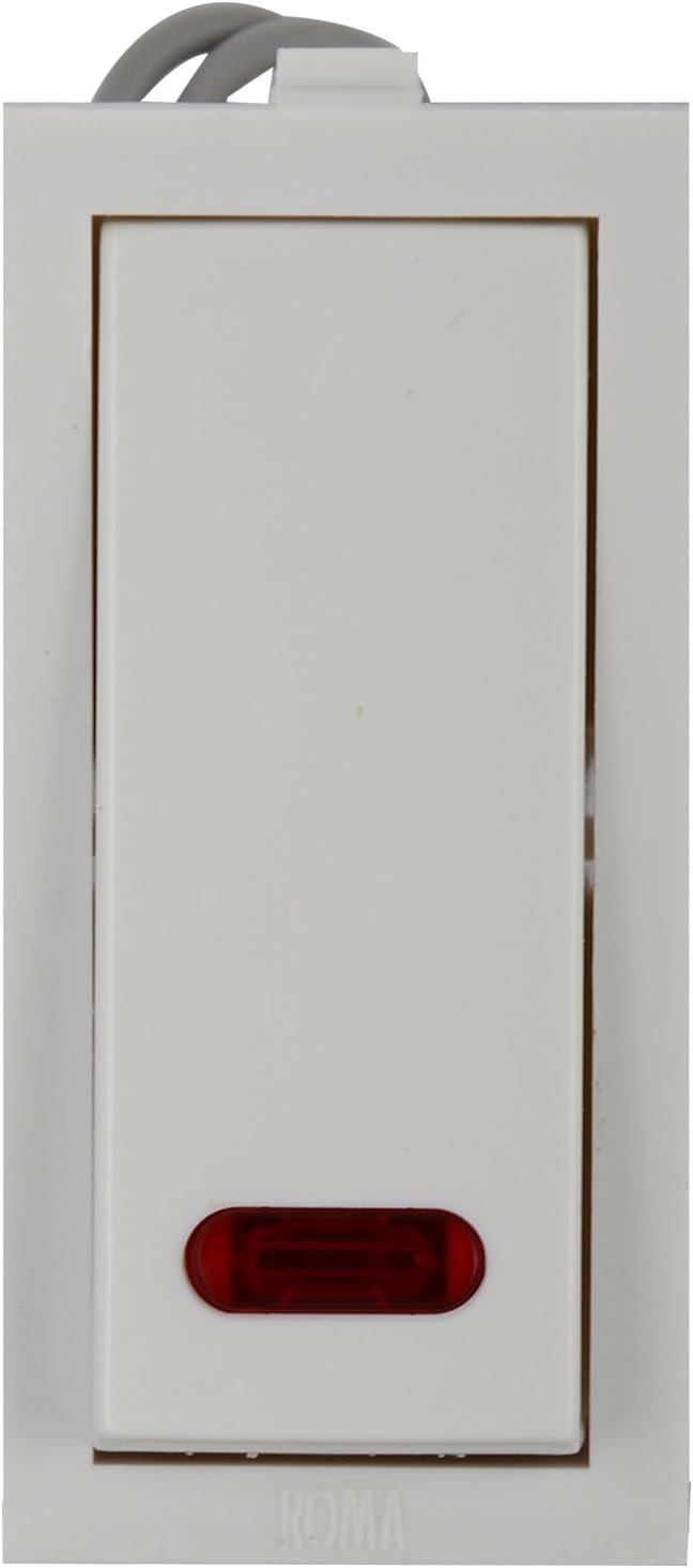 Anchor Roma 1-Way S.P. Switch 22014, White, 25 amp 240V