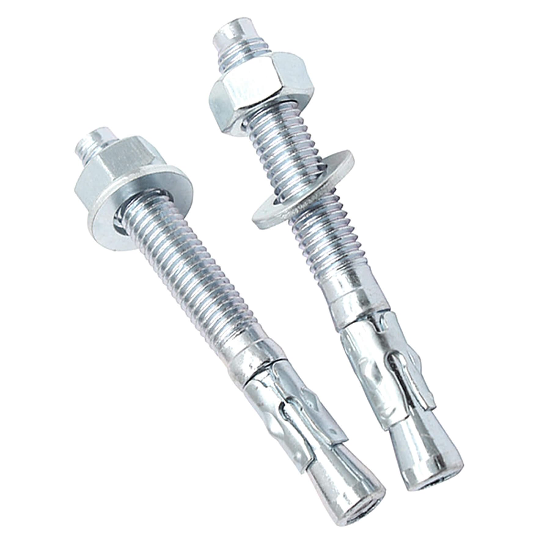 Bueyfolt 1/4" x 2-1/4" Heavy Duty Wedge Anchor, Zinc Plated Fastener for Concrete, Galvanized Nail Drive Anchor Carbon Steel Screws and Lag Bolts, 40 Packs