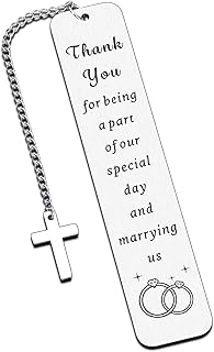 Anniversary Bookmark for Men Officiant Gifts for Wedding Day Appreciation Gifts for Wedding Proposal Gift for Wedding Coordinator Planner Thank You Gifts for Wedding Guest Reverend Preacher