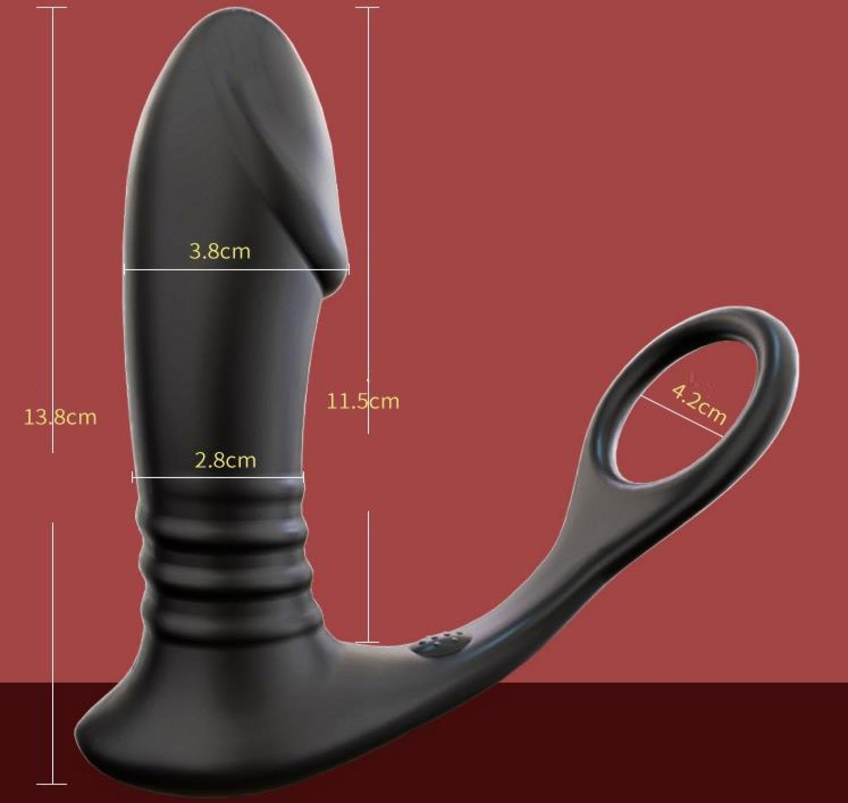 Vibratore per anello del pene per principianti con sfera rotante in acciaio Massaggio alla prostata per uomini Masturbatore Dildo Giocattoli sessuali per adulti Tappi per l'allenamento del sedere
