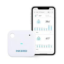 Inkbird Termometro e Igrometro WiFi,Sensore di Temperatura e Umidità Interno con App Archiviazione Dati Casa,Termometro Ambiente per Cameretta Frigorifero Serra Cantina Garage