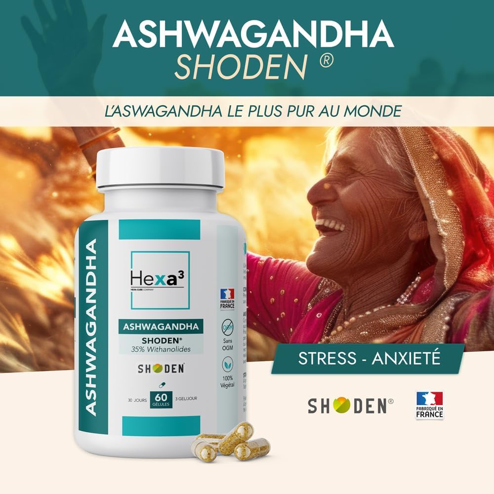 Ashwagandha Shoden 35% withanolides 60 capsules Hexa3