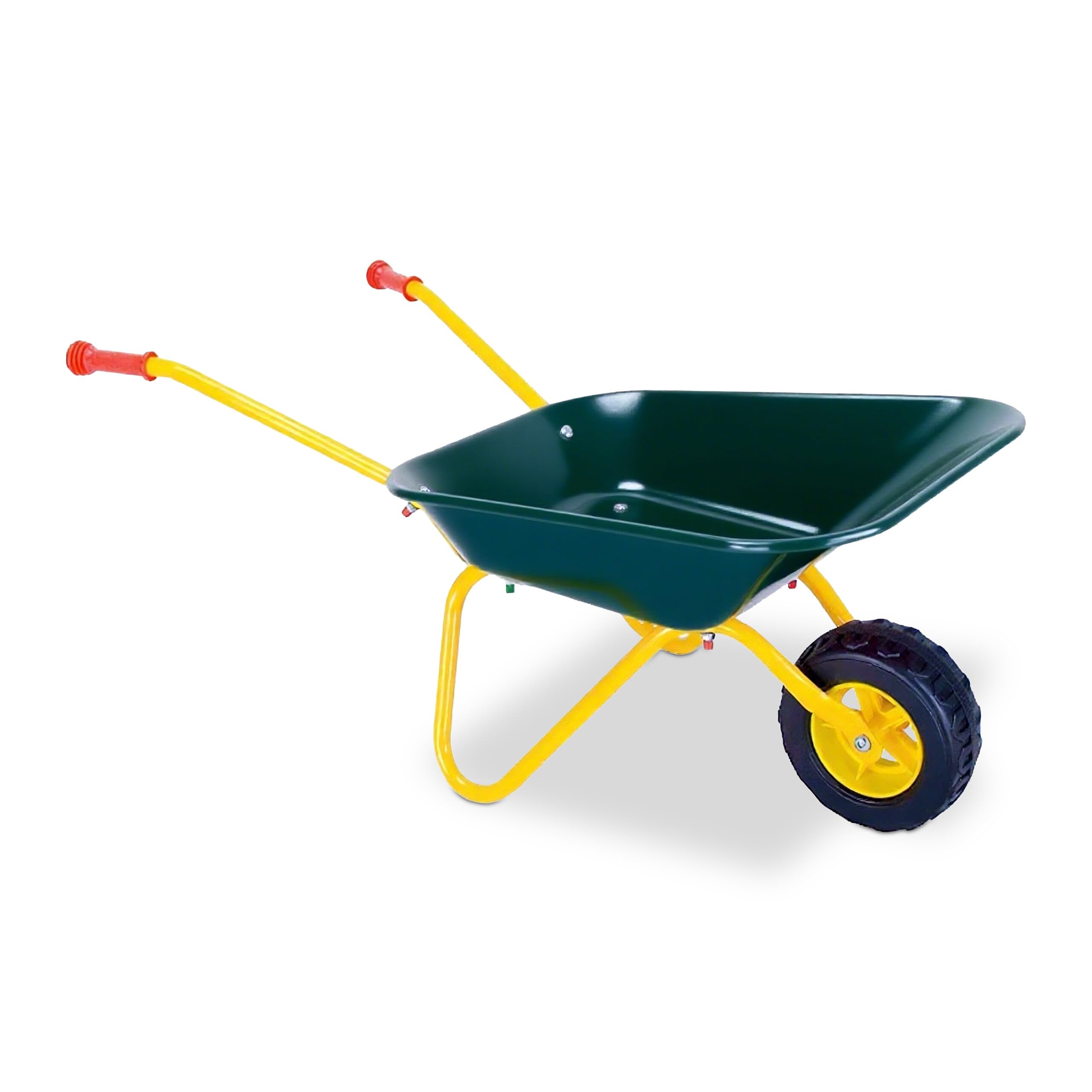 Relaxdays Carriola per Bambini, Manici gommati, A x L x P: 43 x 74 x 36 cm, Metallo, plastica, Verde
