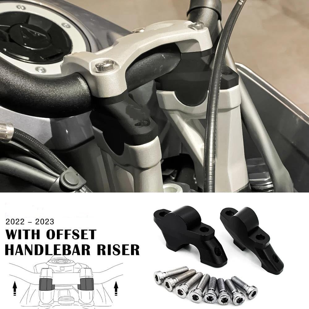Handlebars Clipons Riser for Sport660 for Tiger for Sport 660 for Sport-660 2022 2023 Handlebar Riser Handlebar Riser with Offset Motorbike Handle Bars