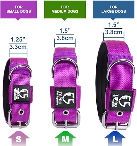 Miniatura 3 de TSPRO Collar táctico para perro de 1.5 pulgadas de ancho, collar de perro fuerte de grado militar, collar grueso para perro, collar de perro