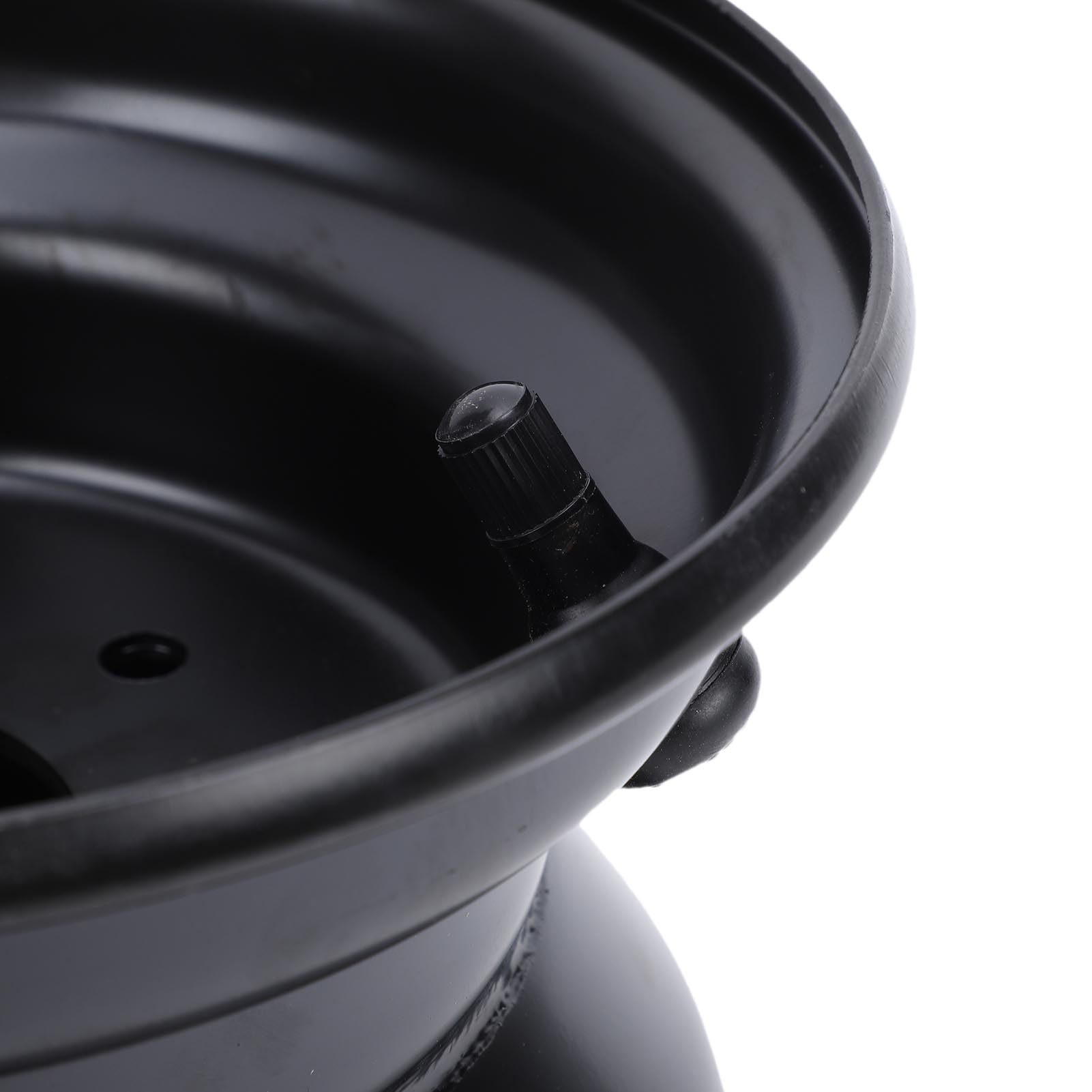 Ausla Cerchio in Acciaio 16x8-7 per ATV con della Ruota 7 Pollici e 3 Fori per Bulloni per Kazuma Quad ATV Go Kart UTV 125ml 150ml Pneumatici fuoristrada. (BLACK)