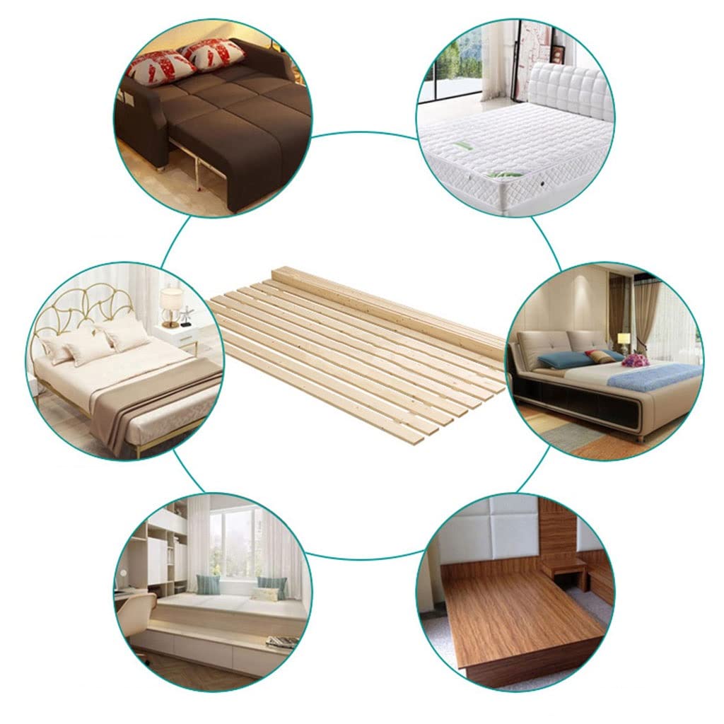 Piega Arrotolabile Bordo del Letto Duro, Legno Massiccio Guarnizione Plancia Tatami a Prova di umidità Classificato Scheletro Pieghevole Doghe della Plancia del Letto