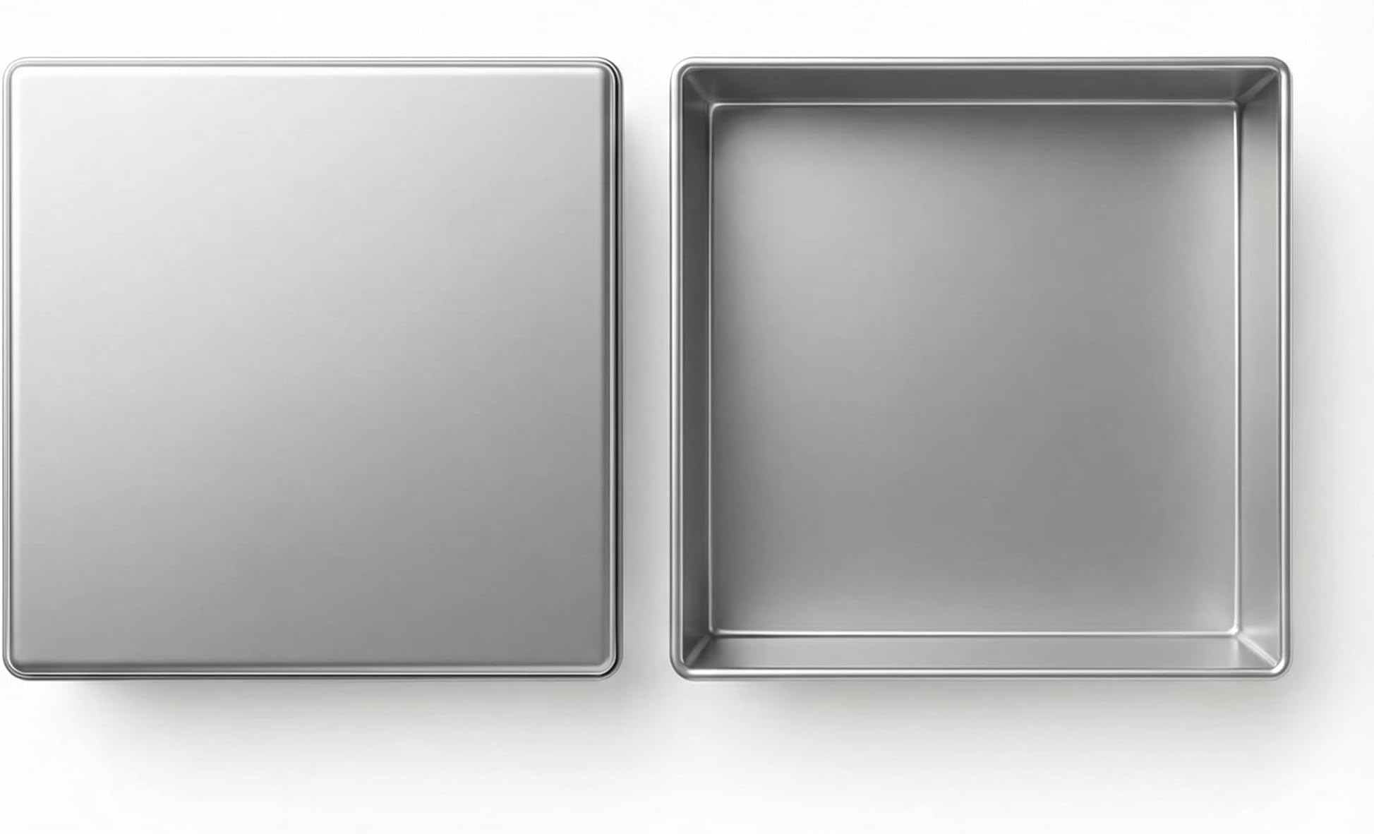 EUROTINS Single Square Birthday Wedding Anniversary Cake Tin Mould Pan 8"