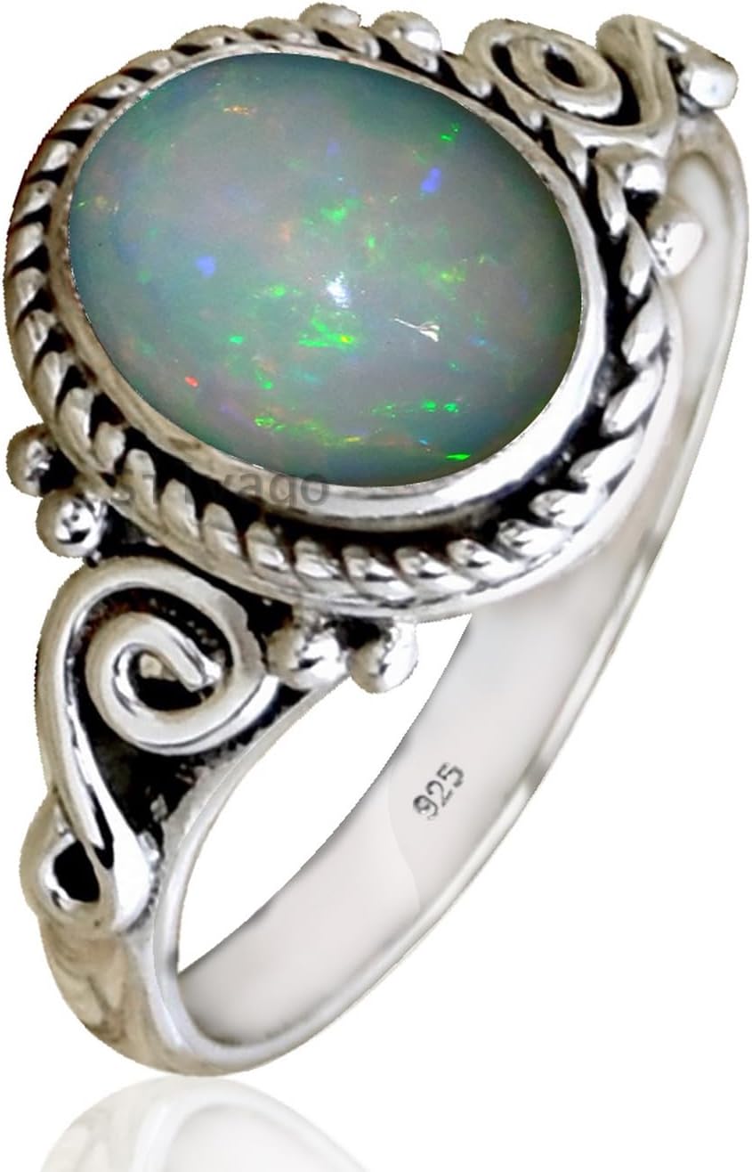 925 Sterling Silver Ring for Womens Emerald Ring, Engagement Ring Bezel Set May Birthstone Gemstone Ring, Christmas Gift