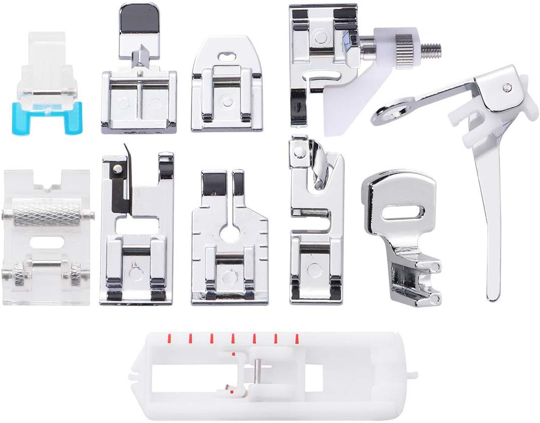 ckpsms Brand - 11PCS Presser Feet Kit Compatible with/Replacement for Singer Brand Brother Brand Janome Brand Elna Brand All Low Shank Machines(KP-19047)