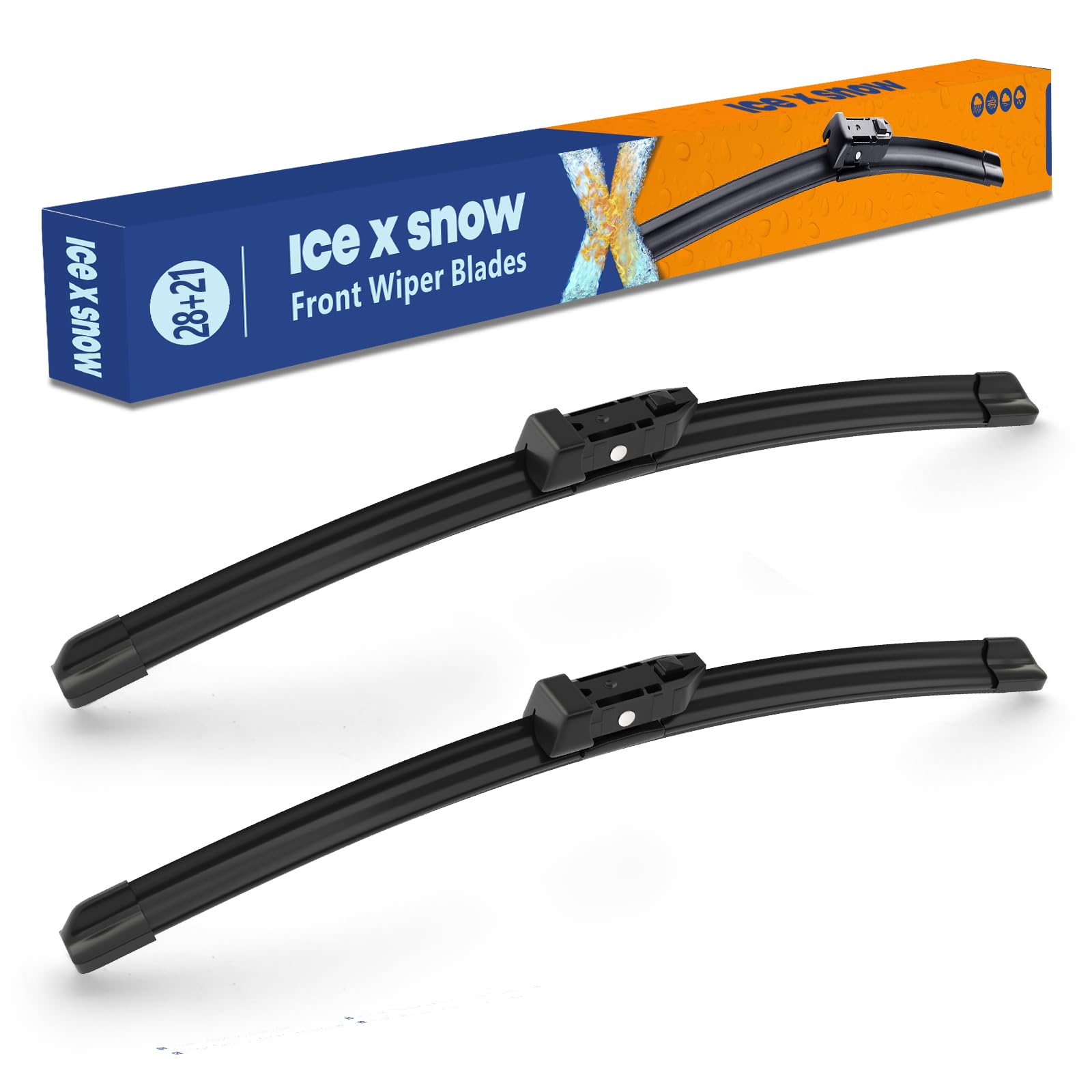 28"+21" Silicone Windshield Wiper Blades Replacement for Ford Transit-150/ Transit-250/ Transit-350/ Transit-350 HD 2023 2022 2021 2020-2015 Oem Quality All-Season Performance Wiper Blades
