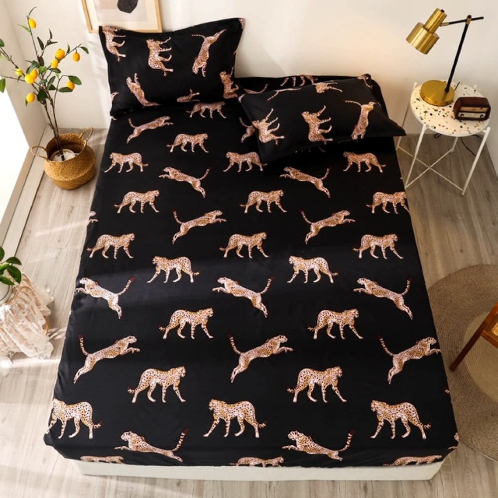 Drap de lit en caoutchouc avec drap-housse imprimé Cartoon Cars et 2 taies d'oreiller